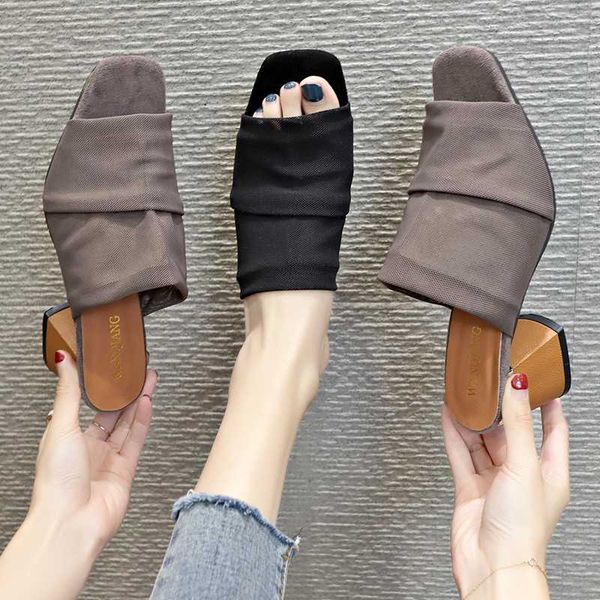 women slippers high heels dress shoes woman slides open toe pumps square heels black ladies shoes peep toe zapatos mujer 7891g
women slippers high heels dress shoes woman slides open toe pumps square heels black ladies shoes peep toe zapatos mujer 7891g