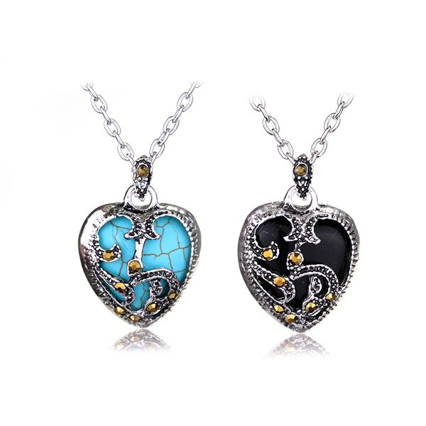 women's silver color bohemian retro heart shaped created turquoises charm pendant jewelry necklace for girlfriend birthday gift
women's silver color bohemian retro heart shaped created turquoises charm pendant jewelry necklace for girlfriend birthday gift