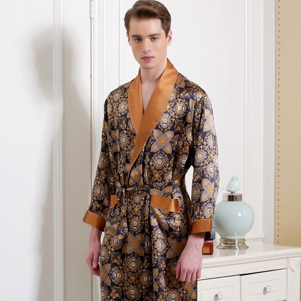 silk robes male long-sleeve fashion printed bathrobe robe 100% silk men's sleepwear kimono home furnishing large code, Black;brown
silk robes male long-sleeve fashion printed bathrobe robe 100% silk men's sleepwear kimono home furnishing large code, Black;brown
