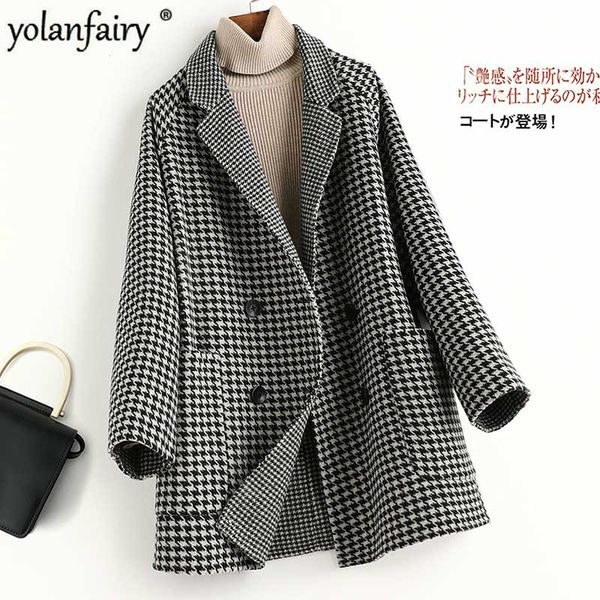 100% wool coat women plaid tweed jacket spring autumn double-breasted houndstooth coats and jackets women korean 2020 kqn30169, Black
100% wool coat women plaid tweed jacket spring autumn double-breasted houndstooth coats and jackets women korean 2020 kqn30169, Black