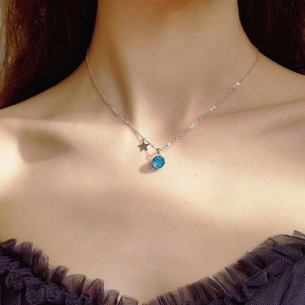 pixnor starry sky pattern necklace synthetic quartz hanging pendant clavicle chain necklace blue new arrival fashion, Silver
pixnor starry sky pattern necklace synthetic quartz hanging pendant clavicle chain necklace blue new arrival fashion, Silver