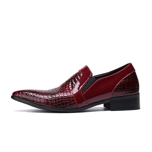 Men's Business Formal Shoes Patent Leather Luxury Serpentine Man Loafers Men's Pointed Toe Dress Shoe Slip on Wedding Party Shoe, Red
Men's Business Formal Shoes Patent Leather Luxury Serpentine Man Loafers Men's Pointed Toe Dress Shoe Slip on Wedding Party Shoe, Red
