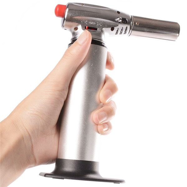 1pcs dab jet flame torch butane gas torch windproof refillable professional kitchen lighter metal spray gun and smoking tool for hookah
1pcs dab jet flame torch butane gas torch windproof refillable professional kitchen lighter metal spray gun and smoking tool for hookah