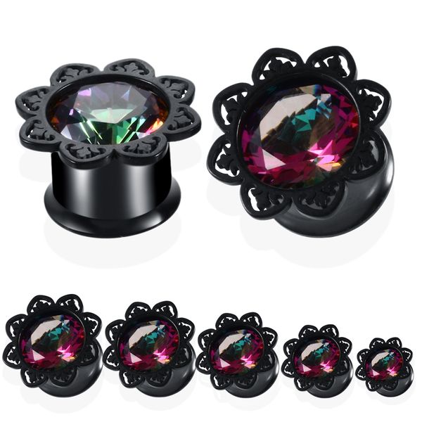 2pcs steel dark light crystal zircon ear tunnel plugs vintage lace single flared ear flesh gauges expander body piercing jewelry, Slivery;golden
2pcs steel dark light crystal zircon ear tunnel plugs vintage lace single flared ear flesh gauges expander body piercing jewelry, Slivery;golden