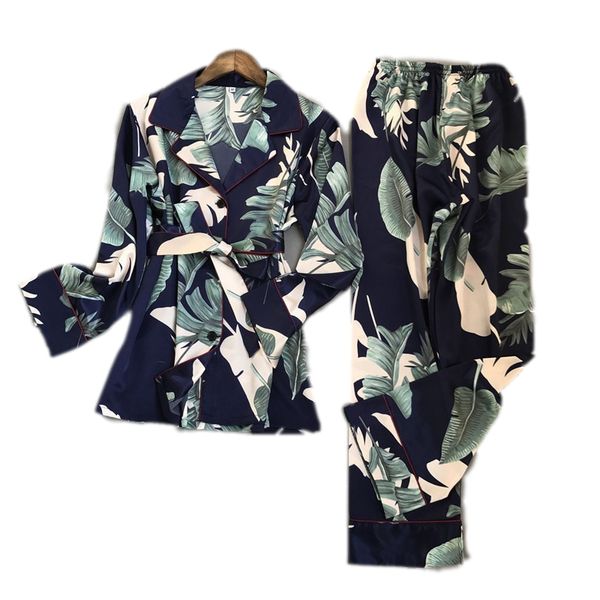 2019spring printing pattern women pajama set rayon sleepwear long sleeve trousers two paper suit, Blue;gray
2019spring printing pattern women pajama set rayon sleepwear long sleeve trousers two paper suit, Blue;gray