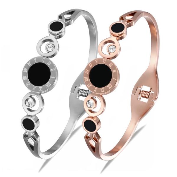 tjp new arrival silver color/rose gold color cubic zirconia 316l stainless steel women bangle bracelets jewelryfor gift, Black
tjp new arrival silver color/rose gold color cubic zirconia 316l stainless steel women bangle bracelets jewelryfor gift, Black