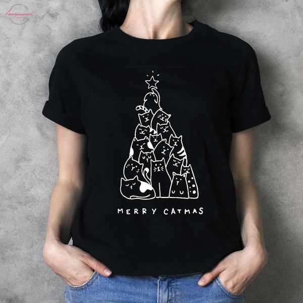 merry catmas tshirt women funny print cat trees kawaii festival teenage t shirt fashion, White
merry catmas tshirt women funny print cat trees kawaii festival teenage t shirt fashion, White