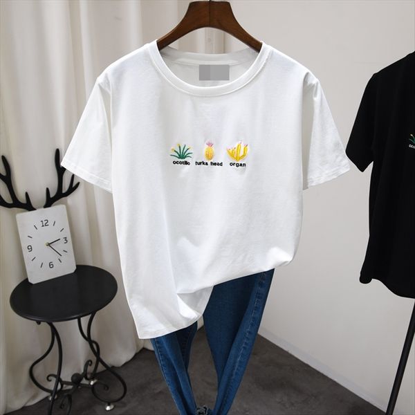 short-sleeved t-shirt female slim and slim audel cotton stretch fruit embroidery embroidery fruit short student shirt fashion, White
short-sleeved t-shirt female slim and slim audel cotton stretch fruit embroidery embroidery fruit short student shirt fashion, White