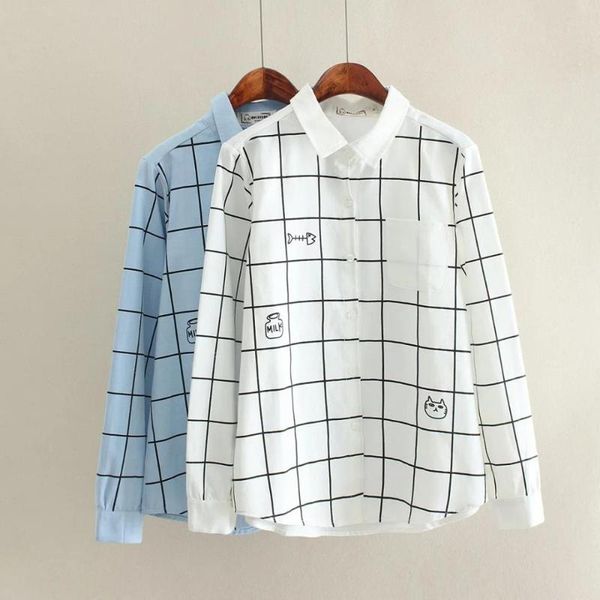 new women blouses lady female long sleeve cat fish bone casual turn down blue shirt n84, White
new women blouses lady female long sleeve cat fish bone casual turn down blue shirt n84, White