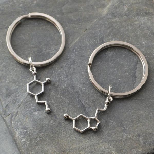 2019 new set of 2 science key rings, and dopamine keychains,molecule key rings,gift for science lover adarjw men women, Silver
2019 new set of 2 science key rings, and dopamine keychains,molecule key rings,gift for science lover adarjw men women, Silver