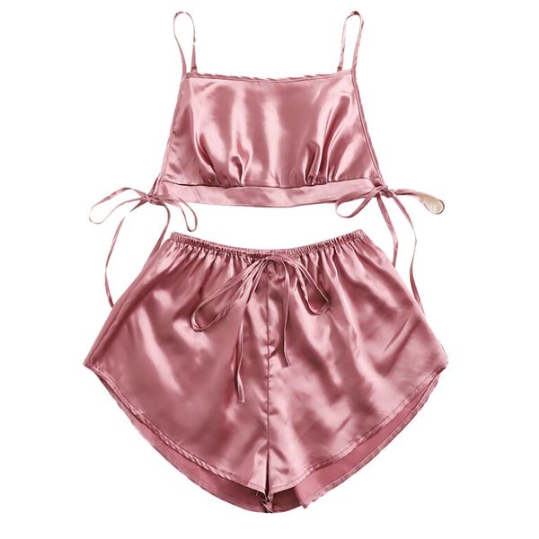 women satin solid lingerie bowknot sleepwear pajamas underwear set lady piyama mujer set women plus size night wear, Blue;gray
women satin solid lingerie bowknot sleepwear pajamas underwear set lady piyama mujer set women plus size night wear, Blue;gray