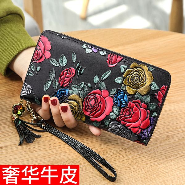 leather long zipper lady wallet original retro national style three-dimensional printing money clip, Red;black
leather long zipper lady wallet original retro national style three-dimensional printing money clip, Red;black