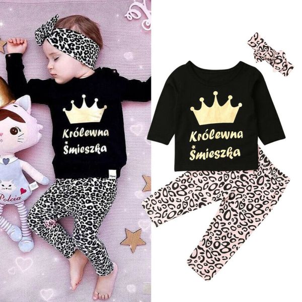 дети baby girl одежда set 2019 малышей принцесса корона осень с длинным рукавом черный письмо топы leopard брюки 3шт outfit 6m-3t, White
дети baby girl одежда set 2019 малышей принцесса корона осень с длинным рукавом черный письмо топы leopard брюки 3шт outfit 6m-3t, White