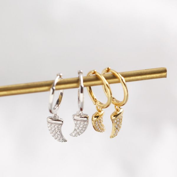 hoop & huggie shining zircon tooth earring real 925 sterling silver small gold pendant women korean drop earrings wedding jewelry, Golden;silver
hoop & huggie shining zircon tooth earring real 925 sterling silver small gold pendant women korean drop earrings wedding jewelry, Golden;silver
