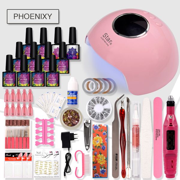 electric nail kit 36w uv led lamp dryer 10pcs gel nail polish set electric drill machine extension set manicure
electric nail kit 36w uv led lamp dryer 10pcs gel nail polish set electric drill machine extension set manicure