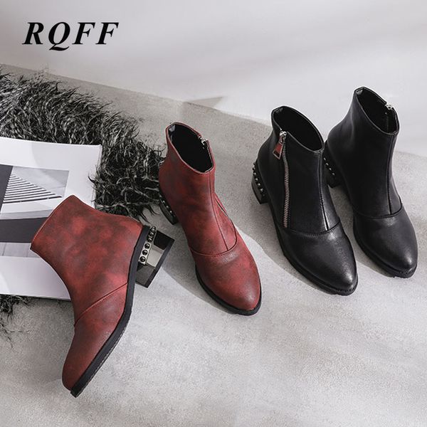 shoes woman red black boots pu leather basic zip women ankle med square heel boot ladies 2020 autumn fashion shoe plus size 43
shoes woman red black boots pu leather basic zip women ankle med square heel boot ladies 2020 autumn fashion shoe plus size 43
