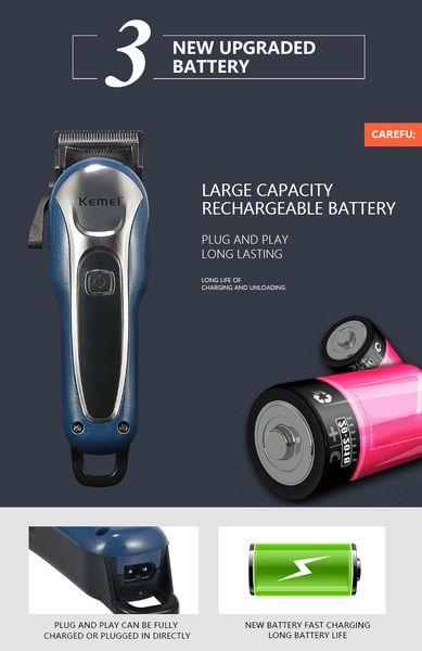 utilities kemei professional hair trimmer rechargeable clipper men beard shaver electric hair cutting machine barber 100-240v newclipper fhc 
utilities kemei professional hair trimmer rechargeable clipper men beard shaver electric hair cutting machine barber 100-240v newclipper fhc