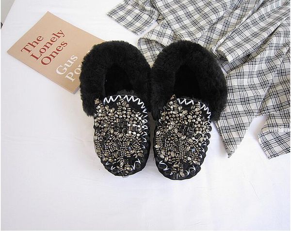 2019 new 9 autumn and winter new handmade homemade rhinestone fur one flat peas black black shoes casual cotton shoes
2019 new 9 autumn and winter new handmade homemade rhinestone fur one flat peas black black shoes casual cotton shoes