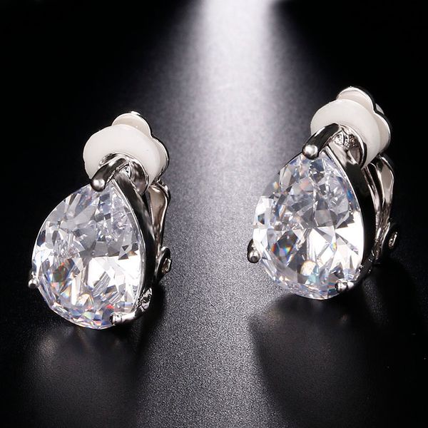 fashion crystal women ear cuff new zirconia simple green water drop clip earrings korean cute jewelry womens accessories, Silver
fashion crystal women ear cuff new zirconia simple green water drop clip earrings korean cute jewelry womens accessories, Silver