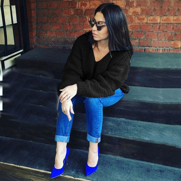 sweater women winter pullover women's casual solid full sleeve v-neck lazy loose sweater casaco feminino cardigan modis, White;black
sweater women winter pullover women's casual solid full sleeve v-neck lazy loose sweater casaco feminino cardigan modis, White;black