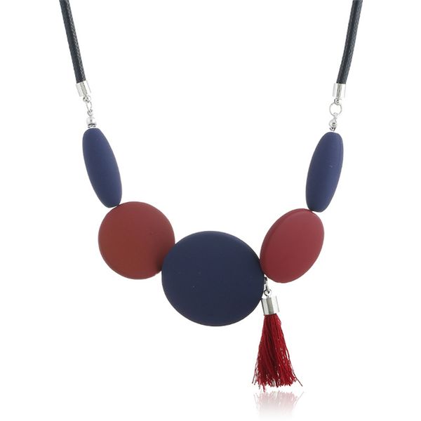 pinksee simple trendy geometric resin round tassel necklace bohemia leather chain statement accessories for women jewelry, Golden;silver
pinksee simple trendy geometric resin round tassel necklace bohemia leather chain statement accessories for women jewelry, Golden;silver