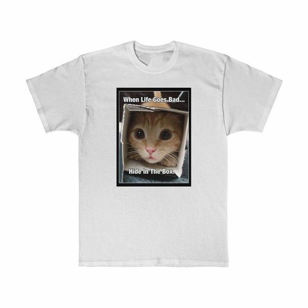 when life goes bad hide in the box meme graphic tee cat t-shirt size s-5xl plus size clothing tee shirt, White;black
when life goes bad hide in the box meme graphic tee cat t-shirt size s-5xl plus size clothing tee shirt, White;black