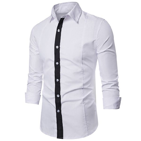 2020 fashion new men's casual long sleeve cotton slim business shirt / men's slim collar lapel shirt, White;black
2020 fashion new men's casual long sleeve cotton slim business shirt / men's slim collar lapel shirt, White;black