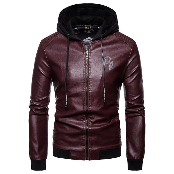 2019 autumn and winter new style men fashion slim fit trend hooded imitation leather clothing ouma large size leather coat, Black
2019 autumn and winter new style men fashion slim fit trend hooded imitation leather clothing ouma large size leather coat, Black