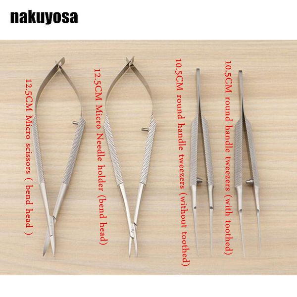 4pcs/set ophthalmic microsurgical instruments 12.5cm scissors+needle holders +tweezers stainless steel tool
4pcs/set ophthalmic microsurgical instruments 12.5cm scissors+needle holders +tweezers stainless steel tool