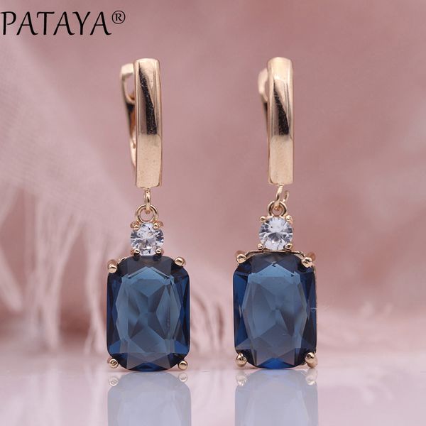 pataya new square dark blue long earrings women wedding jewelry 585 rose gold hollow multicolor natural zircon dangle earrings, Silver
pataya new square dark blue long earrings women wedding jewelry 585 rose gold hollow multicolor natural zircon dangle earrings, Silver