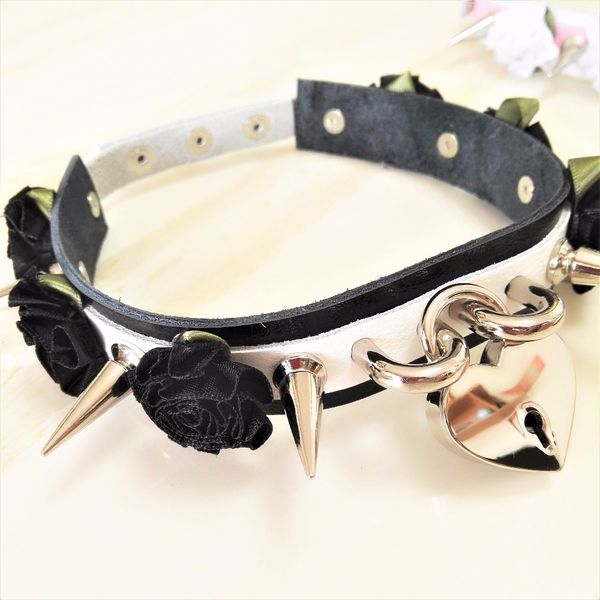 fashion harajuku lolita punk goth sweet heart lock high rivet necklaces leather rock & flower collar choker handmade, Blue;slivery
fashion harajuku lolita punk goth sweet heart lock high rivet necklaces leather rock & flower collar choker handmade, Blue;slivery