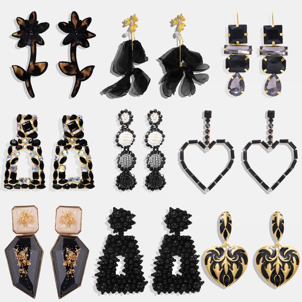 dvacaman za black color full rhinestone heart drop earrings for women boho beaded tassel earrings statement fashion jewelry gift, Silver
dvacaman za black color full rhinestone heart drop earrings for women boho beaded tassel earrings statement fashion jewelry gift, Silver