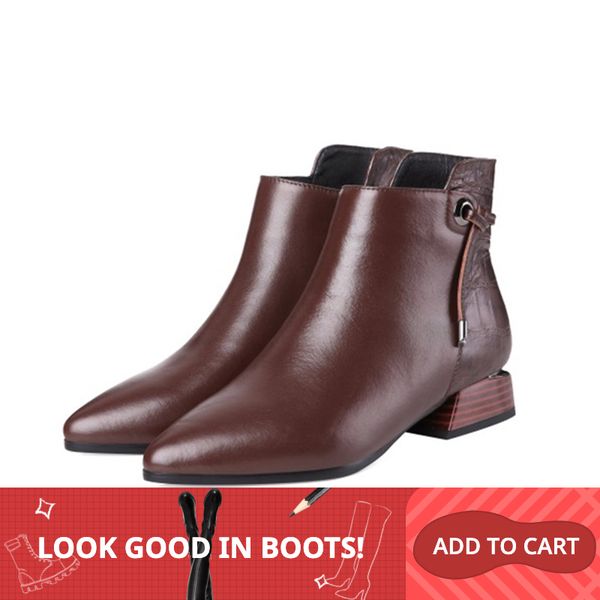 mljuese 2019 women ankle boots cow leather zippers geometric low heel boots winter short plush ankle boots party dress size 40 t200425, Black
mljuese 2019 women ankle boots cow leather zippers geometric low heel boots winter short plush ankle boots party dress size 40 t200425, Black