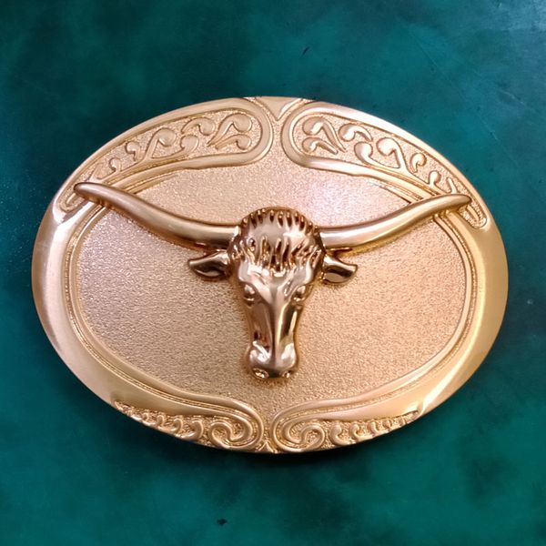 full golden bull head western cowboy cowgirl metal belt buckle fit 4cm wide men's jeans belts, Slivery;black
full golden bull head western cowboy cowgirl metal belt buckle fit 4cm wide men's jeans belts, Slivery;black