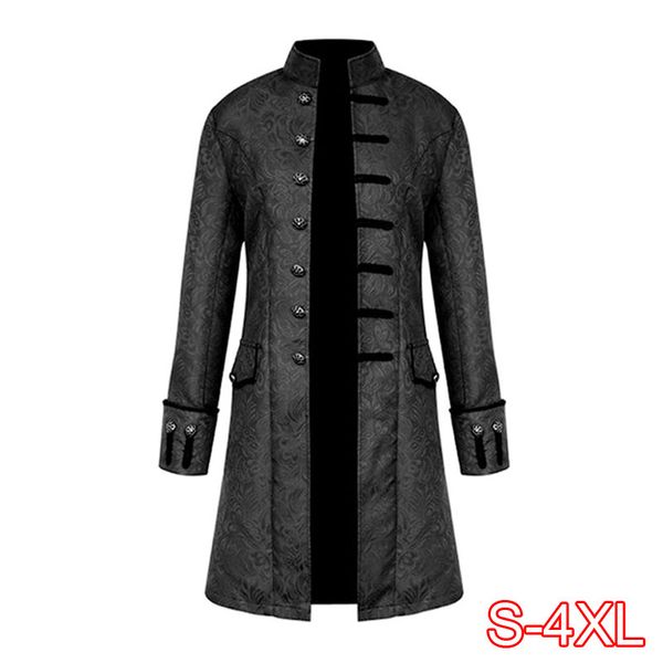 men's jackets spring retro gothic steampunk jacket men vintage floral outerwear coat casual windbreaker button mens overcoat plus size, Black;brown
men's jackets spring retro gothic steampunk jacket men vintage floral outerwear coat casual windbreaker button mens overcoat plus size, Black;brown