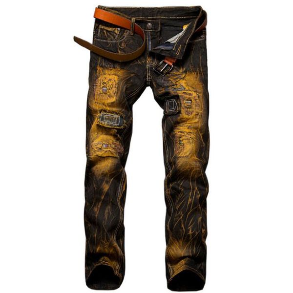 2017 men jeans hole straight casual denim pants jeans men trousers masculina men's trousers ripped for, Blue
2017 men jeans hole straight casual denim pants jeans men trousers masculina men's trousers ripped for, Blue