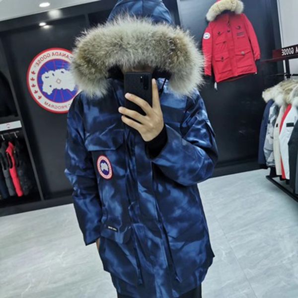 high-end brand canadian style men's winter down jacket fashion slim faux fur collar decorative thickening goose down coat windproof war, Black
high-end brand canadian style men's winter down jacket fashion slim faux fur collar decorative thickening goose down coat windproof war, Black