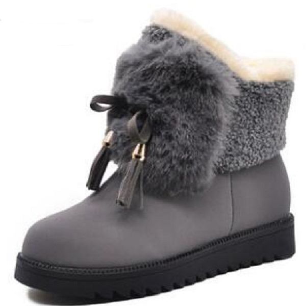 women snow boots new winter korean style lady fringe plush bowknot slip-on ankle ladies lazy short boots, Black
women snow boots new winter korean style lady fringe plush bowknot slip-on ankle ladies lazy short boots, Black