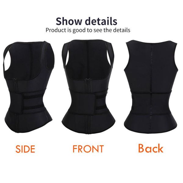 running jerseys women bone vest neoprene waist trainer sweat sauna suit cincher slimming adjustable trimmer belt tank, Black;blue
running jerseys women bone vest neoprene waist trainer sweat sauna suit cincher slimming adjustable trimmer belt tank, Black;blue