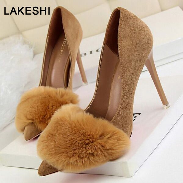 bigtree shoes women pumps new women shoes suede high heels furry red wedding party kitten heels stiletto, Black
bigtree shoes women pumps new women shoes suede high heels furry red wedding party kitten heels stiletto, Black