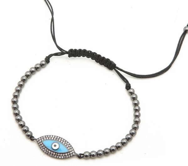 gold silver micro pave cz cubic zirconia rope adjusted copper beads bracelet yh234 turkish evil eye charm braided bangles, Black
gold silver micro pave cz cubic zirconia rope adjusted copper beads bracelet yh234 turkish evil eye charm braided bangles, Black