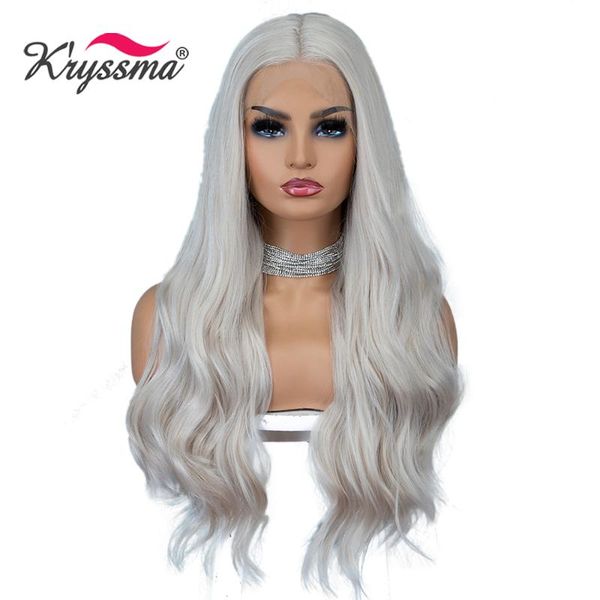 kryssma platinum blonde lace front wig long wavy synthetic wigs for women cosplay wigs with middle part heat resistant hair, Black
kryssma platinum blonde lace front wig long wavy synthetic wigs for women cosplay wigs with middle part heat resistant hair, Black