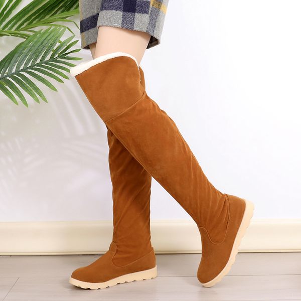 

women stretch faux suede slim over the knee boots woman shoes black gray khaki warm winter long thigh high boots botas mujer