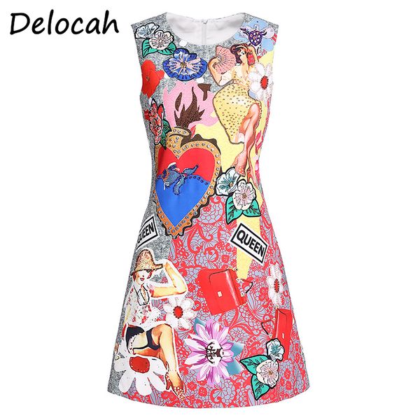 delocah spring summer women dress runway fashion designer sleeveless gorgeous crystal printed female a-line slim short dresses, Black;gray
delocah spring summer women dress runway fashion designer sleeveless gorgeous crystal printed female a-line slim short dresses, Black;gray