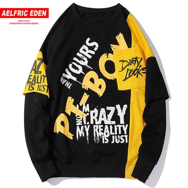 aelfric eden hip hop patchwork letter printed men sweatshirts harajuku streetwear long sleeve fashion cotton oversized pullovers, Black
aelfric eden hip hop patchwork letter printed men sweatshirts harajuku streetwear long sleeve fashion cotton oversized pullovers, Black