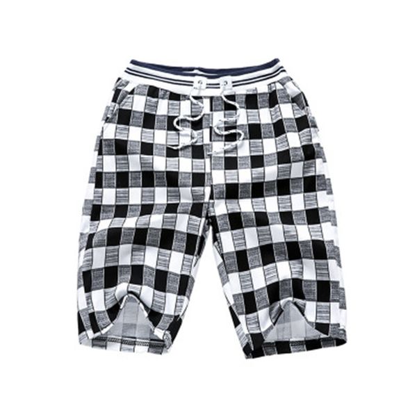 audoc 2019 summer new men's casual cotton and linen five pants slim linen beach plaid pant, White;black
audoc 2019 summer new men's casual cotton and linen five pants slim linen beach plaid pant, White;black