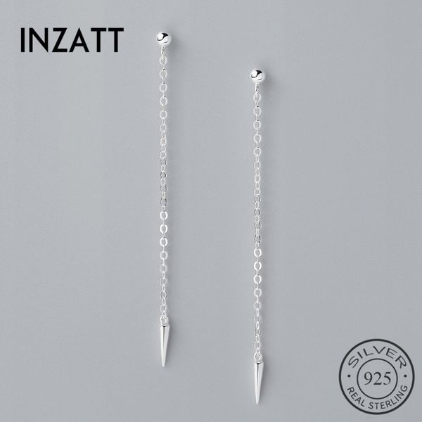 inzatt minimalist real 925 sterling silver dangle water drop long earrings trendy tassel chain for women fashion jewelry
inzatt minimalist real 925 sterling silver dangle water drop long earrings trendy tassel chain for women fashion jewelry