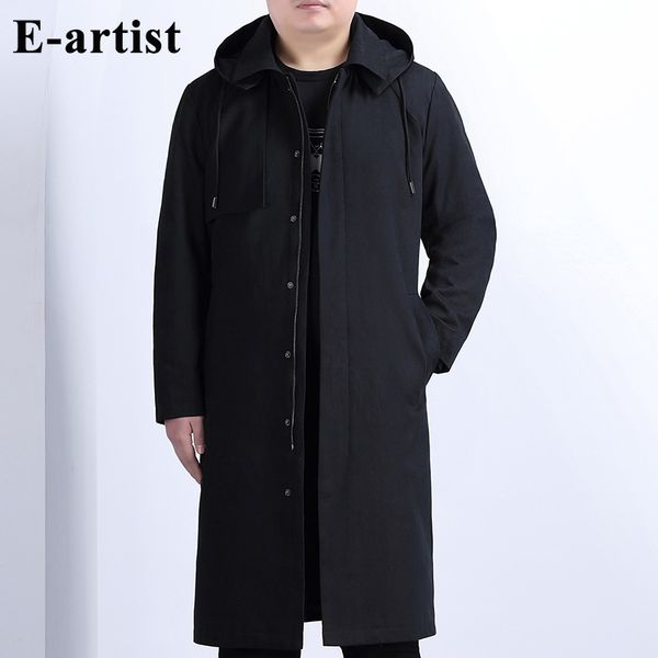 e-artist men hooded trench coat with belt spring new single breasted long jacket coats overcoats outwear windbreakers plus size, Tan;black
e-artist men hooded trench coat with belt spring new single breasted long jacket coats overcoats outwear windbreakers plus size, Tan;black