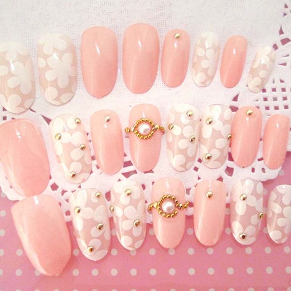 bride simulation pearl false nails girl candy color flower design round head artificial fake nails full cover nail art with glue, Red;gold
bride simulation pearl false nails girl candy color flower design round head artificial fake nails full cover nail art with glue, Red;gold