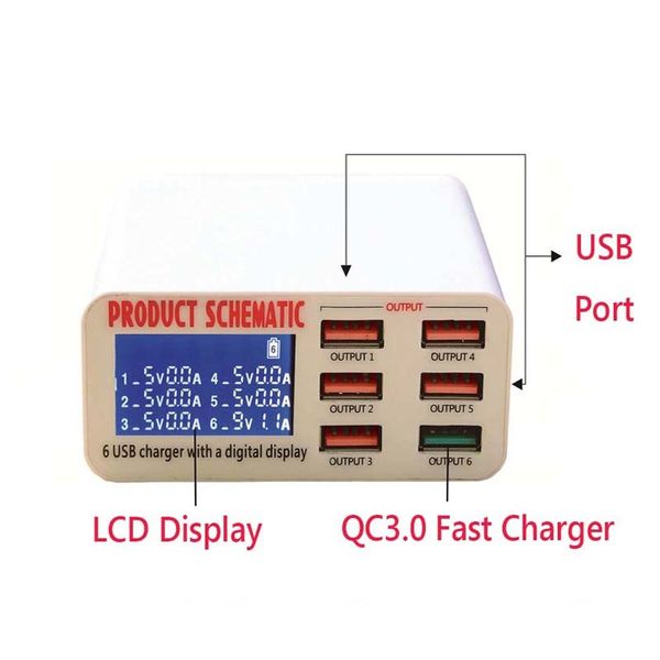 powstro usb charger portable multi usb port rapid charger 6 port usb socket fast charger with lcd display for smart mobile phone
powstro usb charger portable multi usb port rapid charger 6 port usb socket fast charger with lcd display for smart mobile phone
